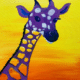 Paint and Sip Colorful Giraffe