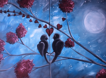 Paint and Sip Love Birds