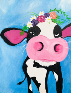 Paint and Sip Highland Cow