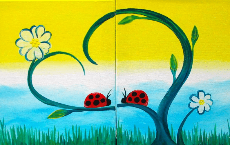 Cookies and Canvas Ladybugs