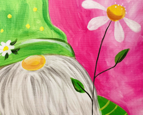 Paint and Sip Spring Gnome
