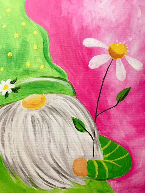 Paint and Sip Spring Gnome