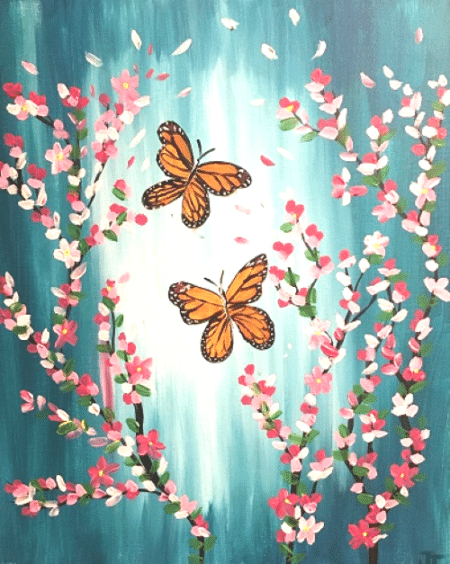 Paint and Sip Butterfly Dance