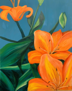 Paint and Sip Orange Lilies
