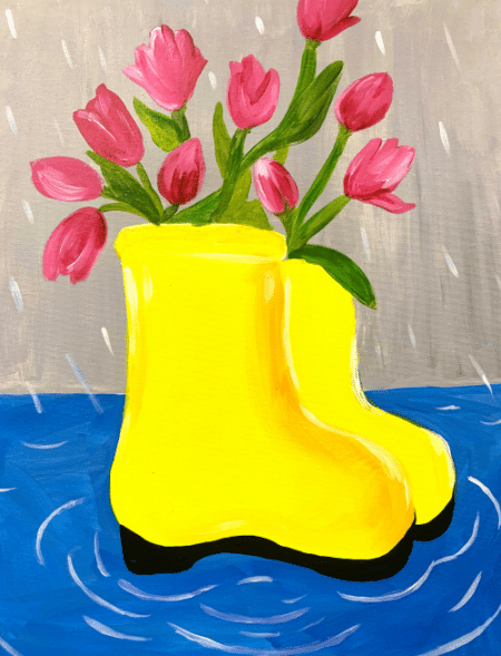 Paint and Sip Rain Boots