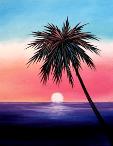 Paint and Sip Spring Palm