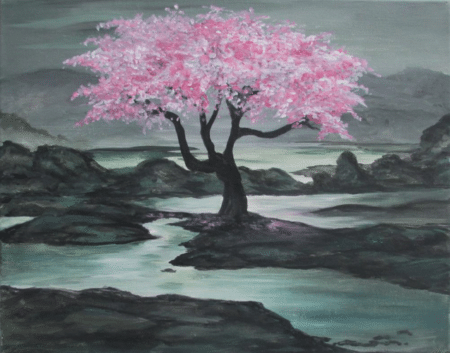 Paint and Sip Pink Bloom