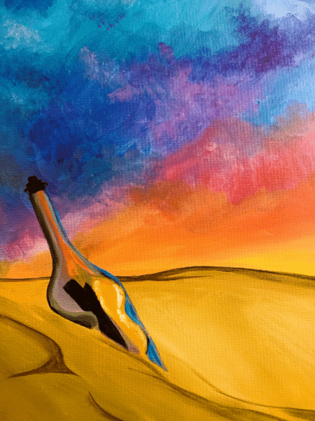 Paint and Sip Message In A Bottle