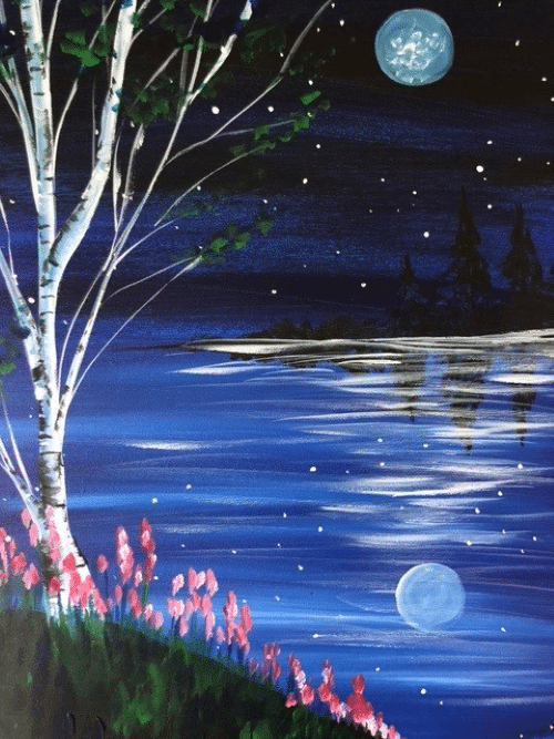 Paint and Sip Peaceful Moonlight