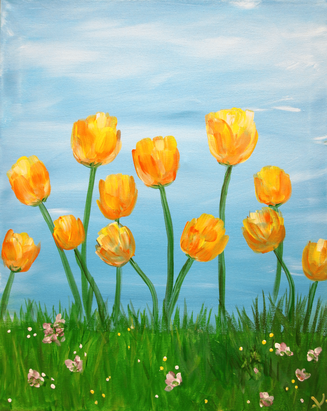 Paint and Sip Yellow Tulips