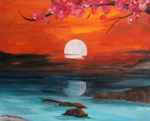 Paint and sip event ~ Rising