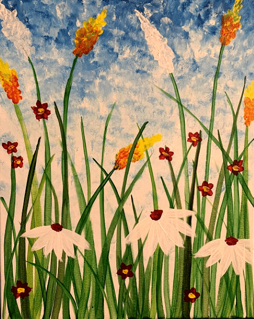 Paint and Sip Field of Flowers