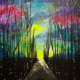 Paint and Sip Vibrant Evening Trail