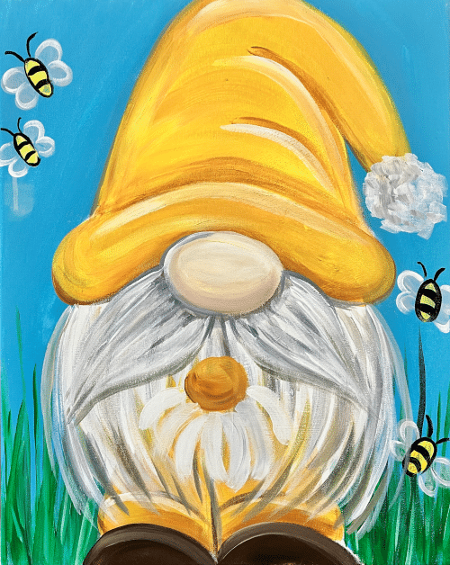 Paint and Sip Busy Bee Gnome