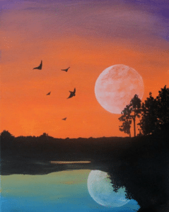 Paint and Sip Full Moon Flight