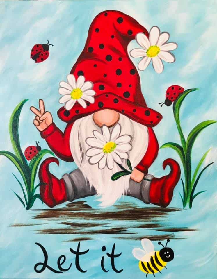 Paint & Sip Gnome Daisy