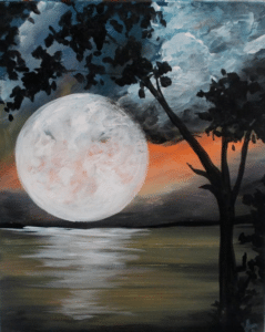 Paint and Sip Moonlight Over The Lake