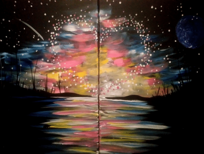 Paint and sip Shooting star