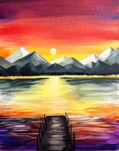 Paint and Sip Vibrant Sunset