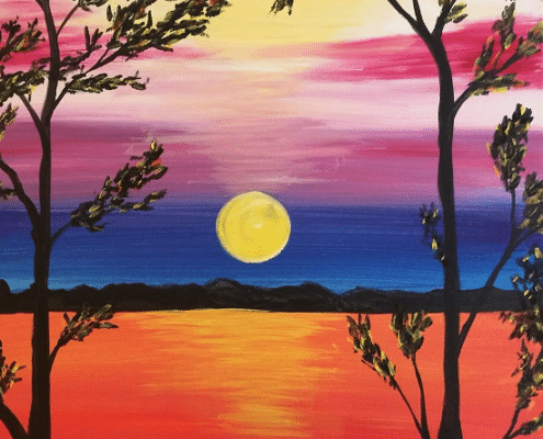 Paint and Sip Vivid Sunset