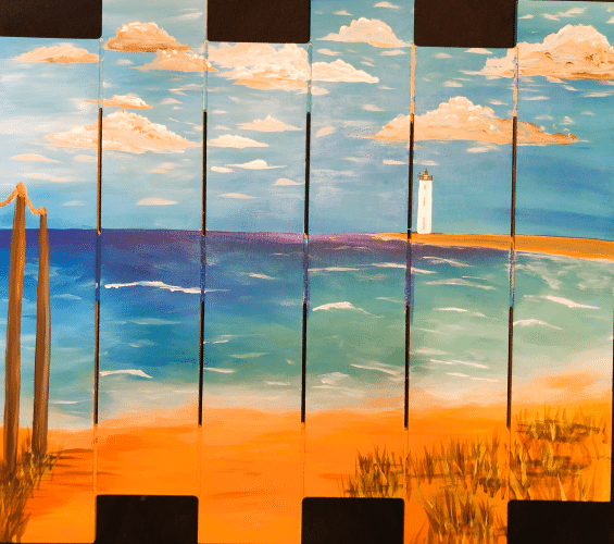 Paint and Sip Walk The Dunes Wood Pallet