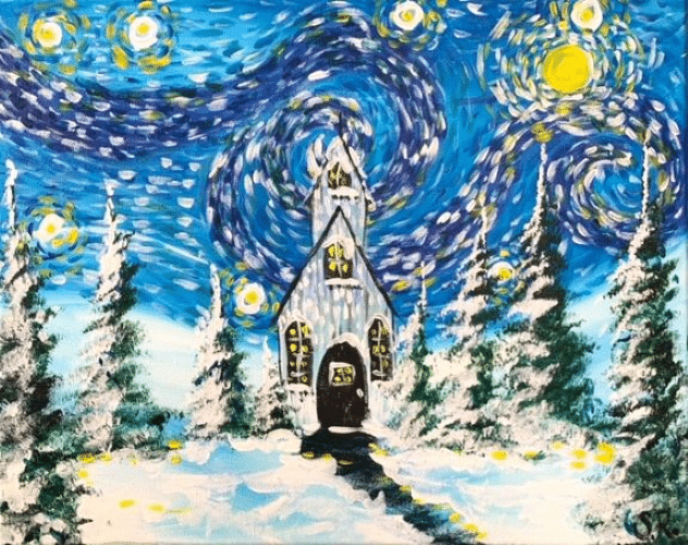 Paint and Sip Once Upon a Starry Night