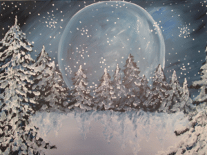 Paint and Sip Snowy Full Moon