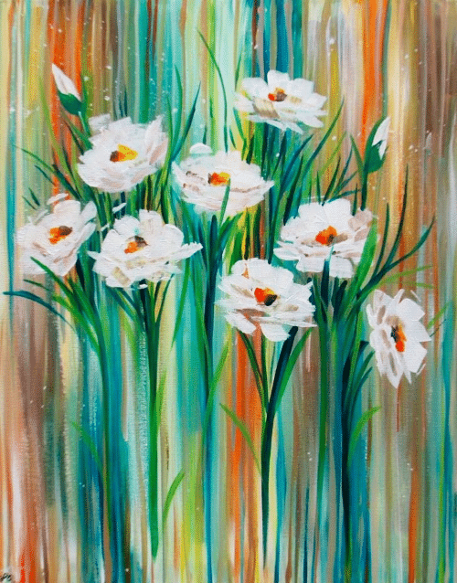 Paint and Sip Abstract Bouquet