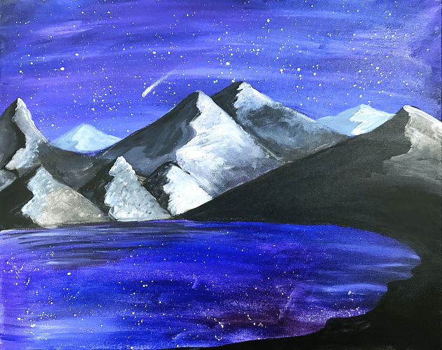 Paint and Sip Majestic Mountains