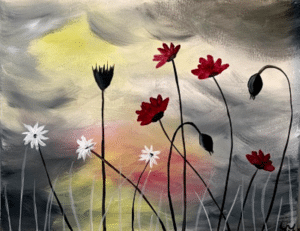 Paint and Sip Wondering Poppies