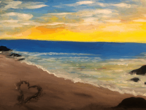 Paint and Sip Heart In The Sand