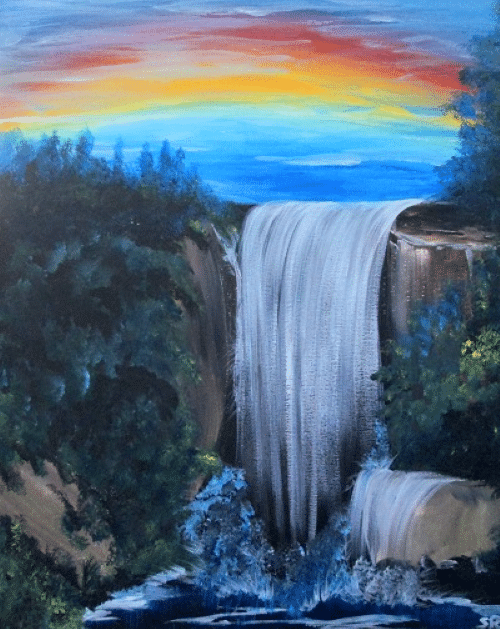 Paint and Sip Rainbow Falls