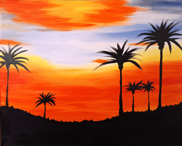Paint and Sip Tranquil Sunset JG