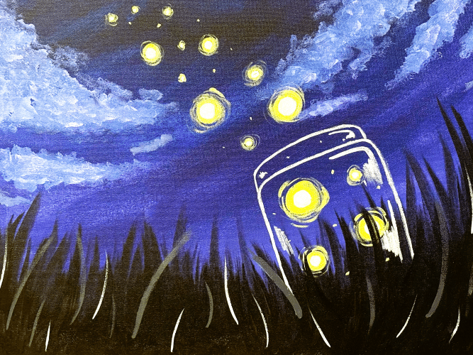 Paint and Sip Freeing Fireflies