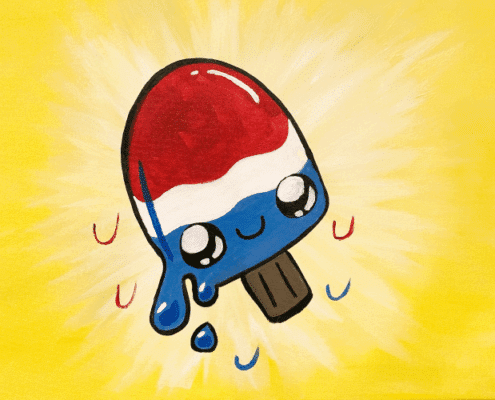 Cookies and Canvas Melting Popsicle