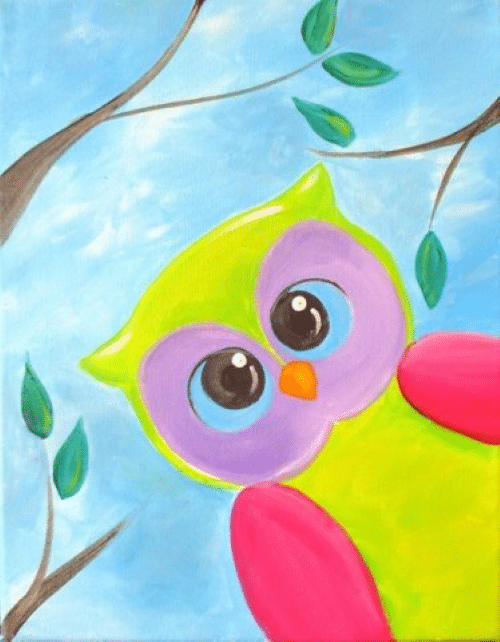 Cookies and Canvas Hello Owl
