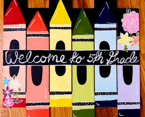 Paint and Sip Teachers Day Wood Pallet