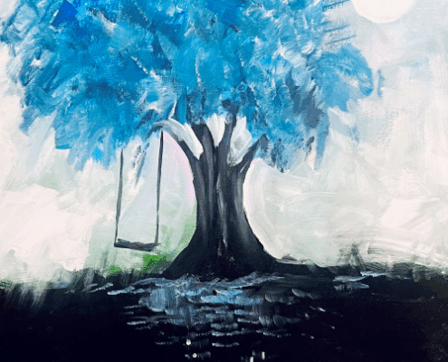 Paint and Sip The Blue Tree