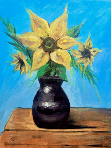 Paint and Sip Vase of Sunshine