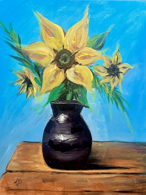 Paint and Sip Vase of Sunshine