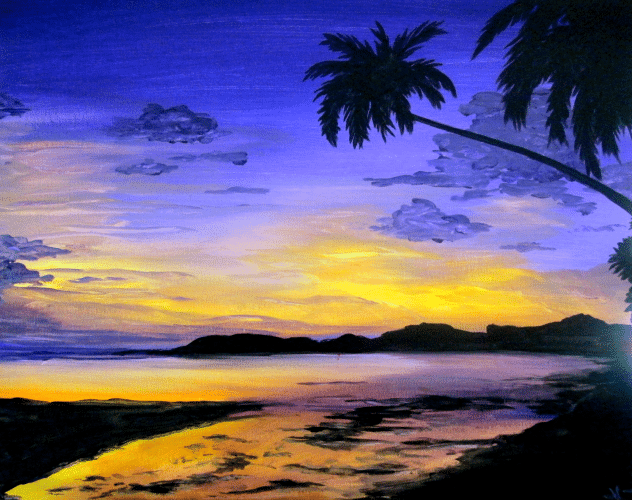 Paint and Sip Violet Night