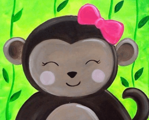 Cookies and Canvas Monkeying Around