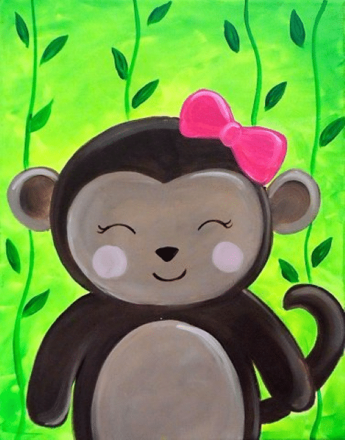 Cookies and Canvas Monkeying Around