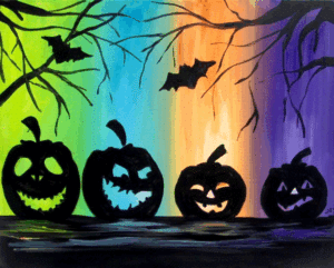 Paint and Sip Four Pumpkins