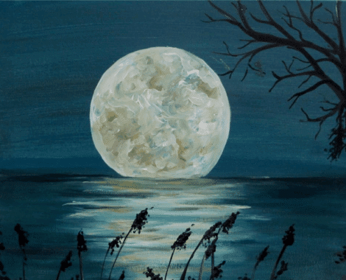 Paint and Sip Resting Moon