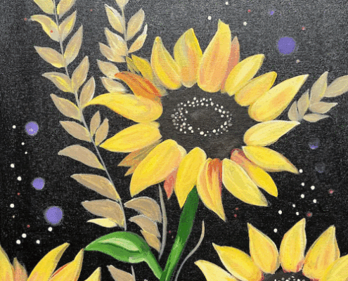 Paint and Sip Shining Sunflower