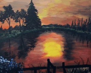 Paint and Sip Hazy Lake 