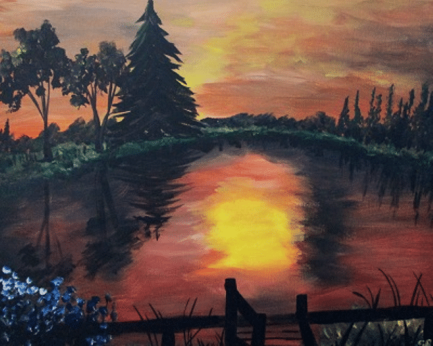 Paint and Sip Hazy Lake