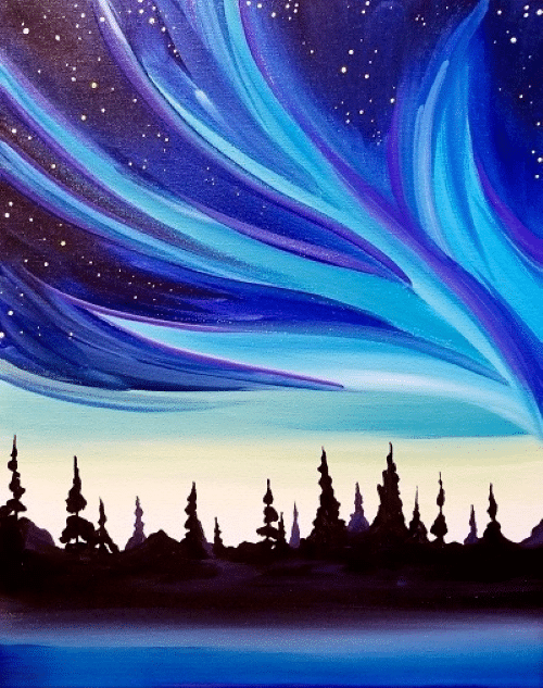 Paint and Sip Northern Lights