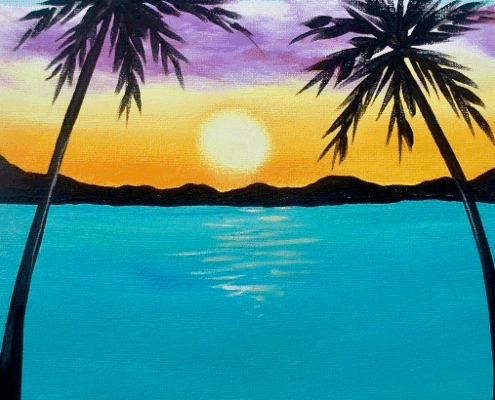 Cookies and Canvas Tropical Palms